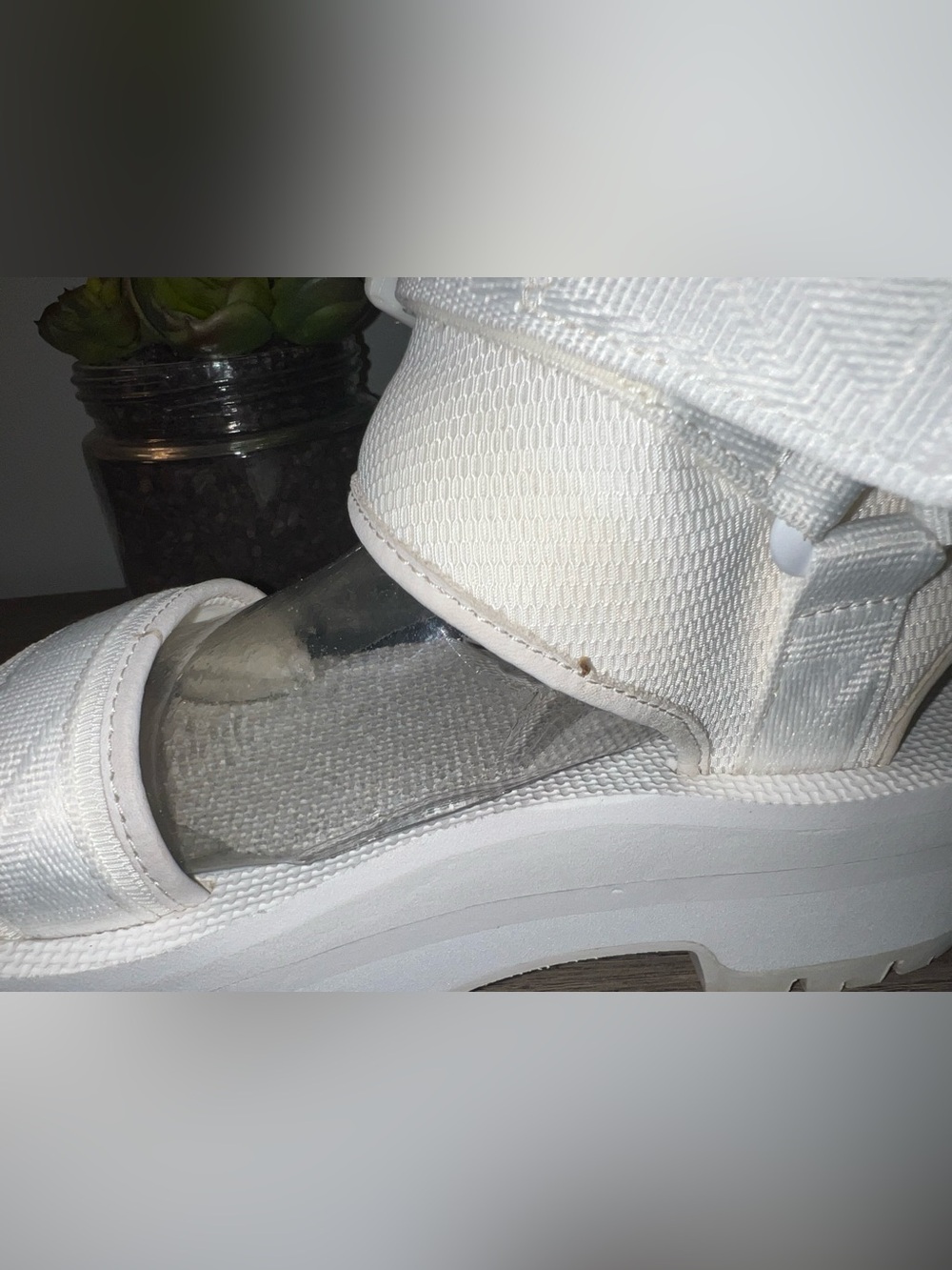 Teva White Chunky Platform Sandals with Adjustable Straps - Picture 5 of 16